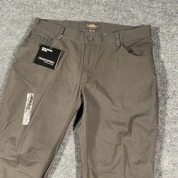 Craghoppers Brodie Trouser Pants Mens 38x31 Bark Canvas Outdoors Hiking Cotton - Picture 2 of 12
